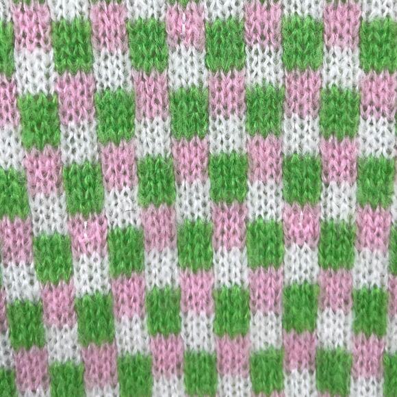 Lilly Pulitzer Viera Sweater Set Pink Green White Check Clear Sequin Women's Med - Picture 4 of 11